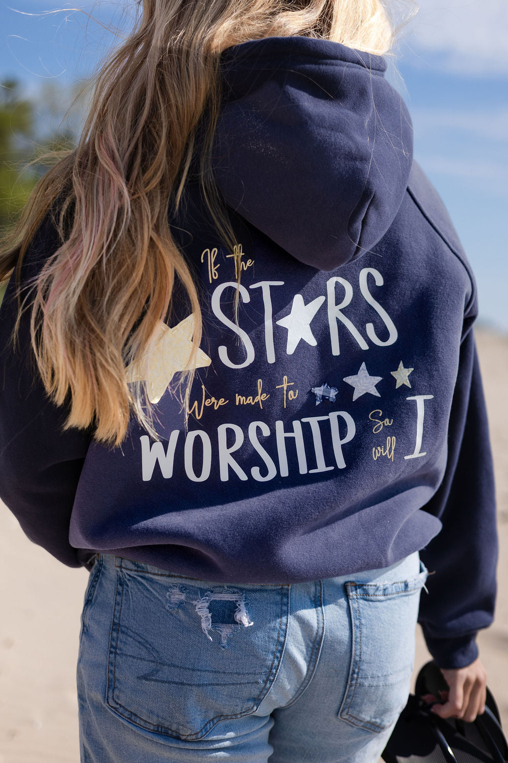 Stars Patchwork Hoodie