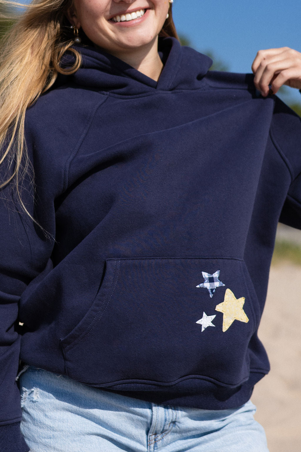 Stars Patchwork Hoodie